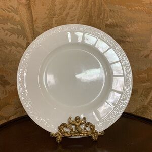 RARE Cameo White (Weiss) By Villeroy and Boch Salad Bone China Plates x 5